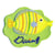 Lot de 3 écussons thermocollants poisson Diving 5x4.5cm
