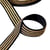 Elastique 4 bandes métalliques 32mm noir au mètre