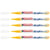 Lot de 5 marqueurs peinture acrylique permanent pointe fine - EDDING - Jaune Trafic