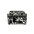 Boîte à couture 20x20x11cm fleurs noires et blanches