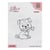 Tampon transparent scrapbooking Nellie's choice CHIEN FLEUR ROSE 020