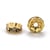 20 perles d'espacement intercalaire strass transparent métal doré or 10 mm - Grade A - création bijoux