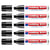 Lot de 5 marqueurs permanents pointe large 4-12 mm - EDDING - Noir - 800
