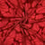 Tissu Viscose imprimé Fleurs Méloria rouge sur fond Bordeaux