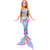 Coffret barbie : poupée blonde sirène fleurs magique - poupée mannequin - mattel - jdm72