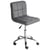 Chaise de Bureau en Tissu Gris avec Pied en Métal Argenté et Roulettes Réglable en Hauteur et Très Confortable pour Maison au Design Moderne Beliani