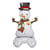 Ballon aluminium Noël à poser - Bonhomme de neige