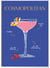 Affiche Cocktail Cosmopolitan 2 | A3 : 29,7x42cm