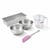Set pâtisserie avec moule à cake acier 30 cm, 2 bols à mixer, verre mesureur et spatule Zenker