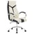 Chaise de Bureau Design Fauteuil Gamer Tapissé en Tissu Beige avec Pied Métallique Rembourrage Épais Confortable et Style Moderne Élégant Beliani