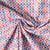 Tissu Coton imprimé Moucharabieh Multicolore sur fond Blanc