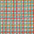 Tissu Voile de Coton digital Carreaux Flora sur fond Blanc