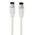 Force Power Câble TV Coaxial 9.52mm Droit Mâle vers Femelle Blindé 2m Blanc