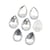 20 PERLES Strass Cabochon Goutte Strass Transparent 14 x 10 mm Acrylique à coller - Dos Argenté