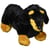 Peluche AURORA - Chien Teckel - 20 cm - Noir