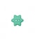 Carte de 4 boutons étoiles Vert amande 15mm - Union Knopf Vert (Amande)