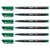 Lot de 6 feutres permanents pointe fine 0,7 mm - STABILO OHPen - Vert