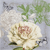Lot de 4 serviettes en papier découpage collage 33 cm FLEUR ECRU PAPILLON F 911