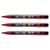 Lot de 3 marqueurs permanents à encre pigmentée - POSCA - Pointe ronde 1,5 mm - Rouge foncé
