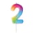 Bougie multicolore - chiffre 2