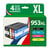 123CONSOMMABLES - 953XL - Pack de 4 Cartouches d'encre compatibles avec HP Officejet Pro 8715 8710 HP Officejet Pro 7720 7740 8730 8720 8725 8210 - 123CONSOMMABLES
