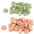 Perles de cire hexagonales - Vert clair + Rose