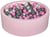 Piscine à balles Aire de jeu + 450 balles rose perle, rose clair, gris - Velinda