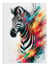 Affiche 30 x 40 cm - Colorful Zebra - Andreas Magnusson