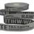Film 25m sergé jacquard polyester RAW WHITE 25mm Gris/noir