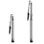 Avizar Stylet Retractable avec Strass pour écran Tactile - Attache Jack 3.5 mm Argent