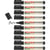 Lot de 10 marqueurs pour tableaux blancs EDDING - Pointe ronde 1,5-3 mm - Noir - Ecoline 28