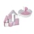Set de 15 blocs en mousse le jeu blanc gris violet - Velinda
