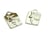 2 Breloques rectangle avec portrait -  visage abstrait 23*14mm argent platine