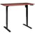 Bureau Réglable Électriquement Noir et Marron Foncé Structure en Acier 120 x 60 cm Pieds Carrés Plateau et Base Style Moderne