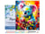 Peinture par Numéro Figured'Art avec Cadre - Koala Coloré Abstrait - Kit de Loisir Créatif DIY Numéro d'Art Complet - 40x50cm toile tendue sur châssis