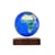 Globe TERRE lumineux en lévitation GM   sur base bois GEOLITE