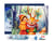 Diamond Painting Broderie Diamant Figured’Art 40x50cm toile tendue sur châssis en bois - diamants carrés - Amis de la Forêt de Noël