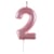 Bougie Chiffre 2 - Rose Pastel