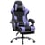 Chaise gaming ergonomique GTPLAYER - Tissu - Noir/violet - 50 x 50 x 125 cm
