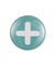 Badge bouton broche SYMBOLE PLUS - Rico Design Bleu