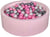 Piscine à balles Aire de jeu + 450 balles rose perle, rose clair, argent - Velinda