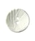 Carte de 1 bouton rond imitation bois 2 trous 40mm - Union Knopf Blanc