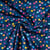 Tissu Jersey de Coton Nina cherry pop sur fond Bleu marine