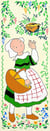 Canevas antique Bécassine 25x60cm