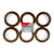 6 rouleaux rubans adhésifs - Marron - 100mx48mm - 45 microns