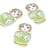 Bouton en bois poupée russe jaune et bleu 30mm