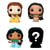 Disney Princesses - Pack 4 figurines Bitty POP! Belle 2,5 cm - Funko