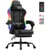 Chaise gaming ergonomique GTPLAYER - Polycarbonate PU - Noir - 48 x 48 x 135 cm