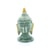Statuette Tête de Bouddha en Laiton vert antique 5 cm - Omsaé