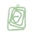 2 Pendentifs rectangle spirale - 31*22mm - Vert